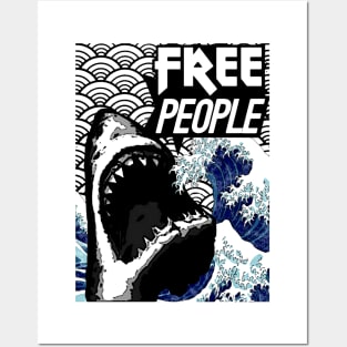 FREE PEOPLE SHARK Posters and Art